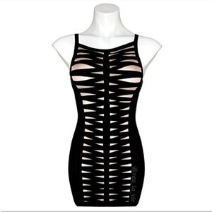 Bebe ladder cut out body con dress BNWT